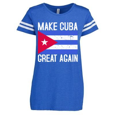 Make Cuba Great Again Cuban Flag Gift Enza Ladies Jersey Football T-Shirt