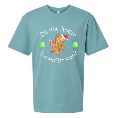 Merry Christmas Gingerbread Do You Know The Muffin Man Sueded Cloud Jersey T-Shirt