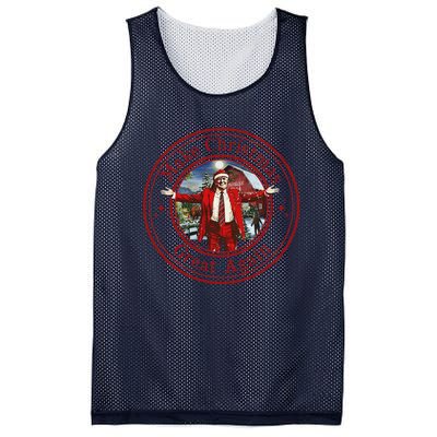 Make Christmas Great Again Santa Funny Trump Xmas Pajamas Mesh Reversible Basketball Jersey Tank