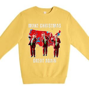 Make Christmas Great Again Trump Pajamas Ugly Premium Crewneck Sweatshirt