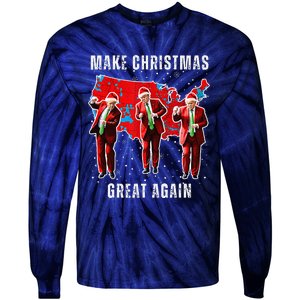 Make Christmas Great Again Trump Pajamas Ugly Tie-Dye Long Sleeve Shirt