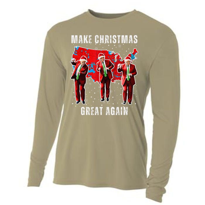 Make Christmas Great Again Trump Pajamas Ugly Cooling Performance Long Sleeve Crew