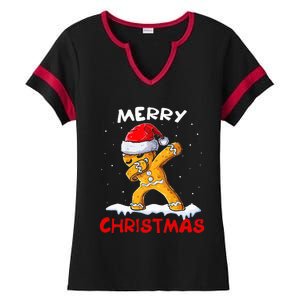 Merry Christmas Gingerbread Xmas Christmas Cookie Bakers Ladies Halftime Notch Neck Tee