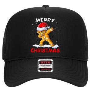 Merry Christmas Gingerbread Xmas Christmas Cookie Bakers High Crown Mesh Back Trucker Hat