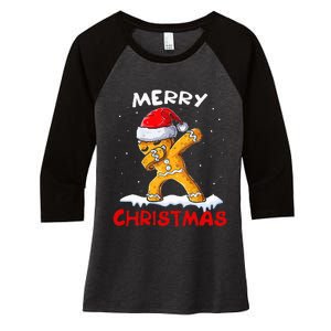 Merry Christmas Gingerbread Xmas Christmas Cookie Bakers Women's Tri-Blend 3/4-Sleeve Raglan Shirt