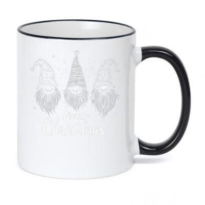 Merry Christmas Gnomes Family Joy Festivities 11oz Black Color Changing Mug