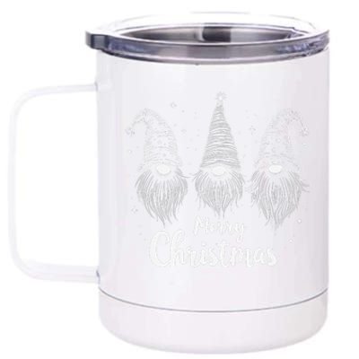 Merry Christmas Gnomes Family Joy Festivities 12 oz Stainless Steel Tumbler Cup