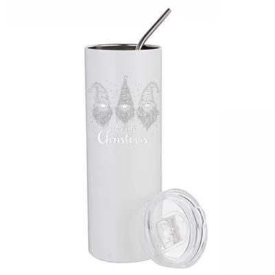 Merry Christmas Gnomes Family Joy Festivities Stainless Steel Tumbler