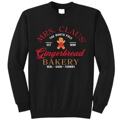 Mrs Claus Gingerbread Bakery Funny Christmas Baker Cookie Sweatshirt