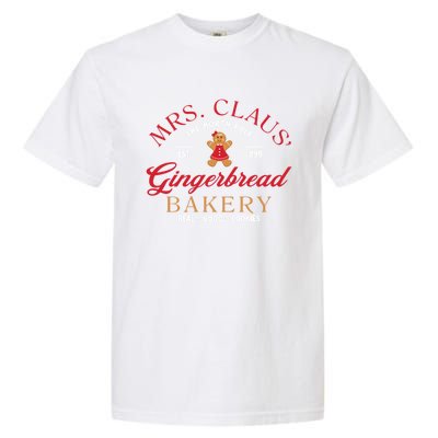 Mrs Claus Gingerbread Bakery Funny Christmas Baker Cookie Garment-Dyed Heavyweight T-Shirt