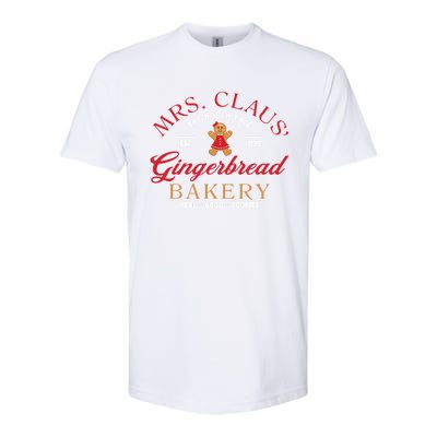 Mrs Claus Gingerbread Bakery Funny Christmas Baker Cookie Softstyle CVC T-Shirt