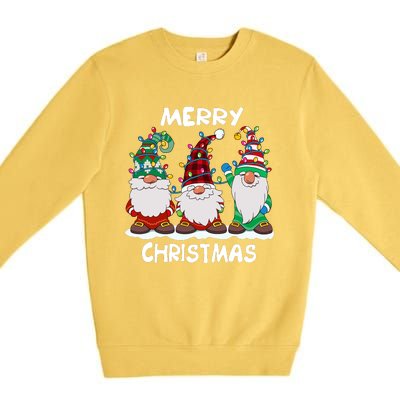 Merry Christmas Gnomes Xmas Family Premium Crewneck Sweatshirt