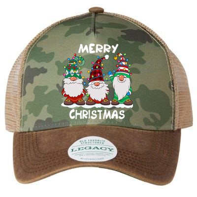 Merry Christmas Gnomes Xmas Family Legacy Tie Dye Trucker Hat