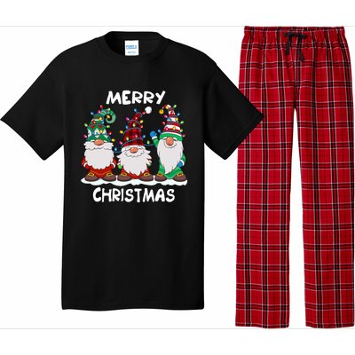 Merry Christmas Gnomes Xmas Family Pajama Set