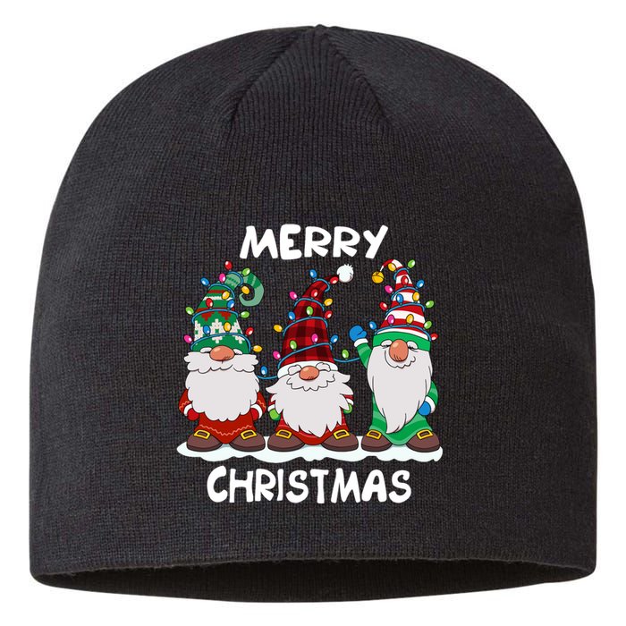 Merry Christmas Gnomes Xmas Family Sustainable Beanie