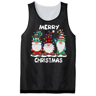 Merry Christmas Gnomes Xmas Family Mesh Reversible Basketball Jersey Tank