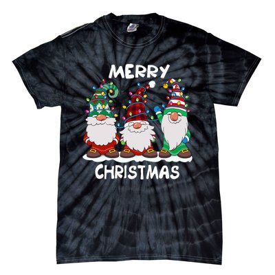 Merry Christmas Gnomes Xmas Family Tie-Dye T-Shirt