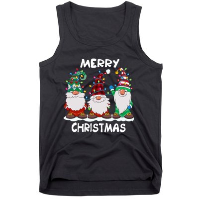 Merry Christmas Gnomes Xmas Family Tank Top