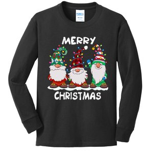 Merry Christmas Gnomes Xmas Family Kids Long Sleeve Shirt