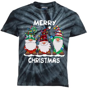 Merry Christmas Gnomes Xmas Family Kids Tie-Dye T-Shirt