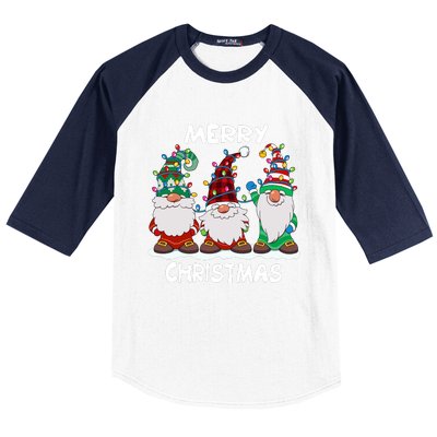 Merry Christmas Gnomes Xmas Family Baseball Sleeve Shirt