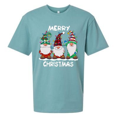 Merry Christmas Gnomes Xmas Family Sueded Cloud Jersey T-Shirt