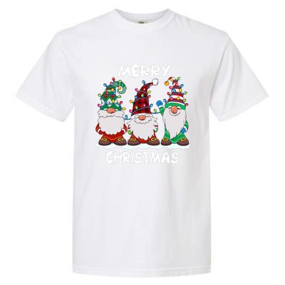 Merry Christmas Gnomes Xmas Family Garment-Dyed Heavyweight T-Shirt