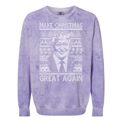 Make Christmas Great Again Funny Trump Ugly Colorblast Crewneck Sweatshirt