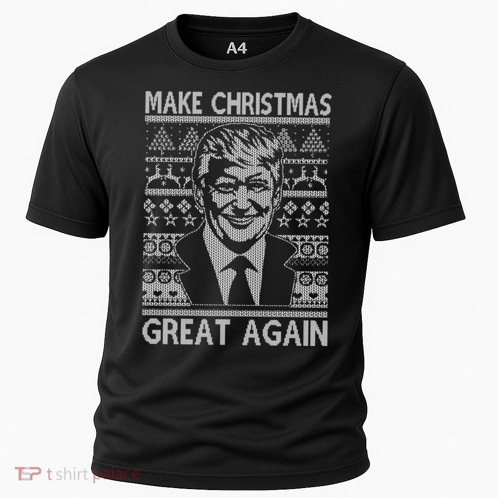 Make Christmas Great Again Funny Trump Ugly Cooling Performance Crew T-Shirt