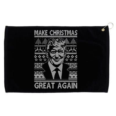 Make Christmas Great Again Funny Trump Ugly Grommeted Golf Towel