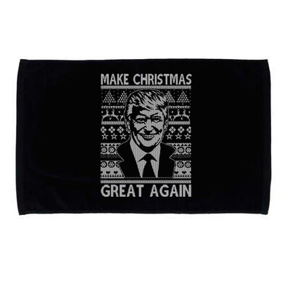 Make Christmas Great Again Funny Trump Ugly Microfiber Hand Towel