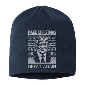 Make Christmas Great Again Funny Trump Ugly Sustainable Beanie