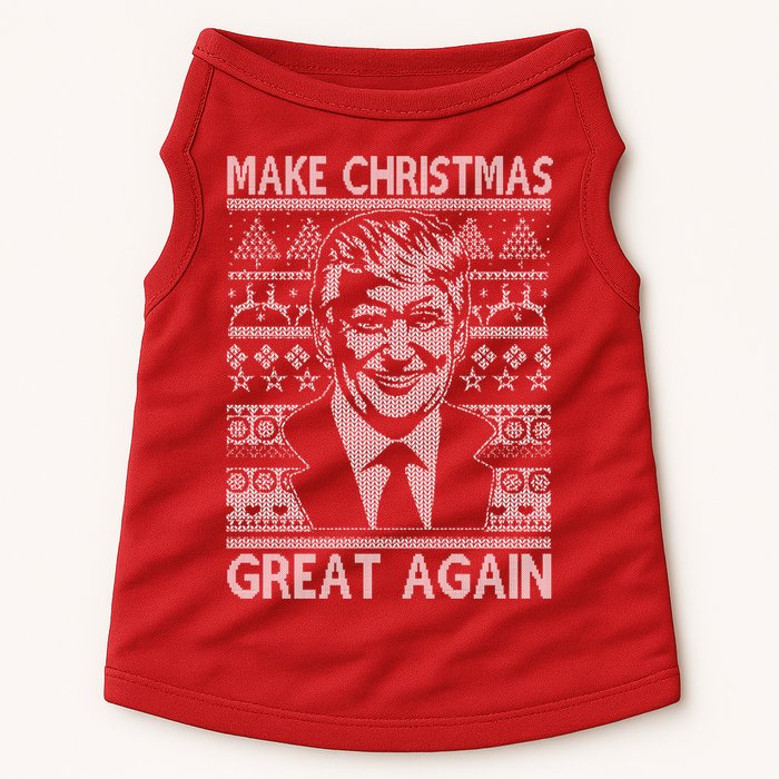 Make Christmas Great Again Funny Trump Ugly Doggie Tank