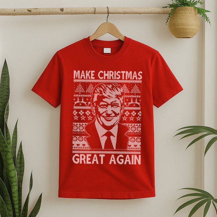 Make Christmas Great Again Funny Trump Ugly T-Shirt