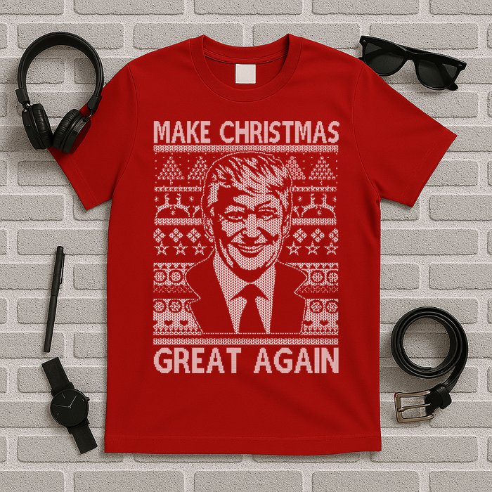 Make Christmas Great Again Funny Trump Ugly T-Shirt