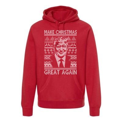 Make Christmas Great Again Funny Trump Ugly Premium Hoodie