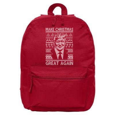 Make Christmas Great Again Funny Trump Ugly 16 in Basic Backpack