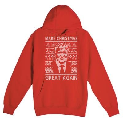 Make Christmas Great Again Funny Trump Ugly Premium Pullover Hoodie