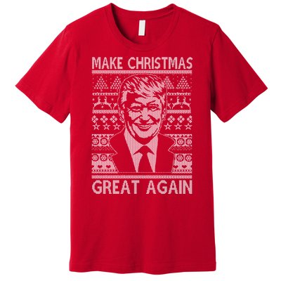 Make Christmas Great Again Funny Trump Ugly Premium T-Shirt