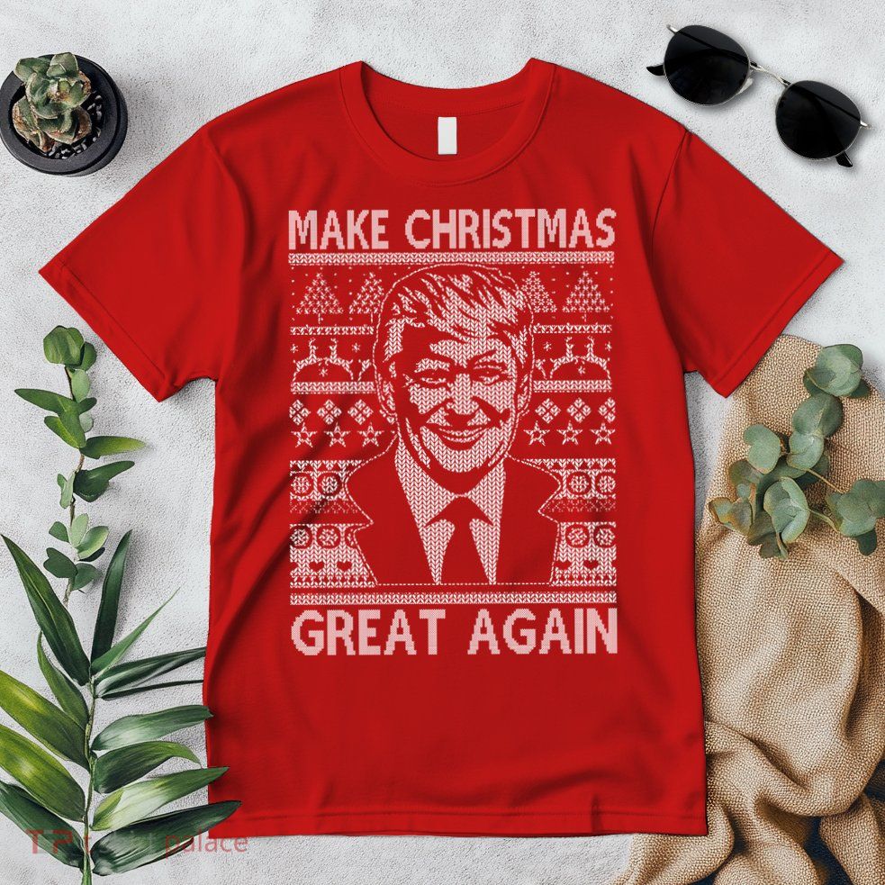 Make Christmas Great Again Funny Trump Ugly Premium T-Shirt