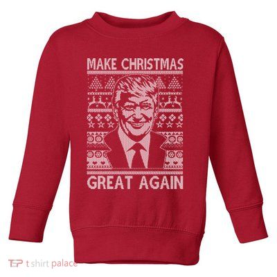 Make Christmas Great Again Funny Trump Ugly Toddler Sweatshirt