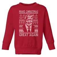 Make Christmas Great Again Funny Trump Ugly Toddler Sweatshirt