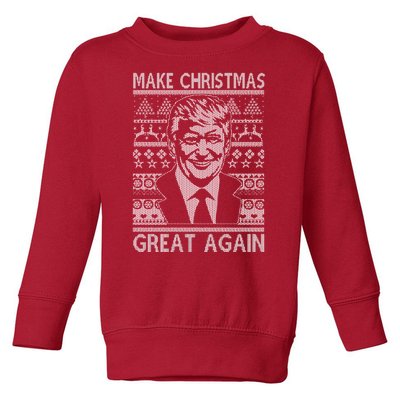 Make Christmas Great Again Funny Trump Ugly Toddler Sweatshirt