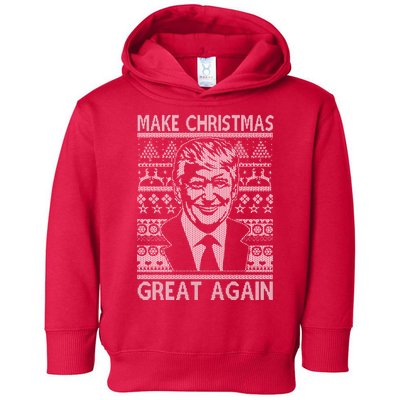 Make Christmas Great Again Funny Trump Ugly Toddler Hoodie