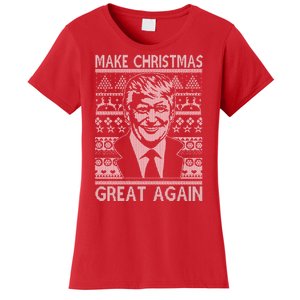 Make Christmas Great Again Funny Trump Ugly Women's T-Shirt