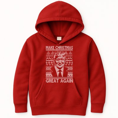 Make Christmas Great Again Funny Trump Ugly Kids Hoodie