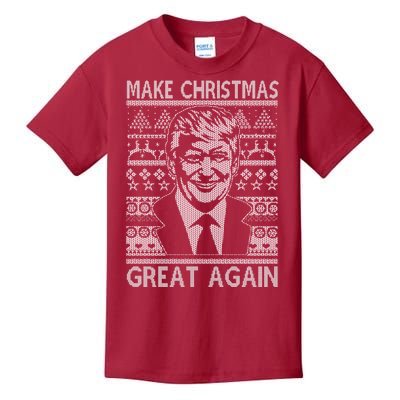 Make Christmas Great Again Funny Trump Ugly Kids T-Shirt