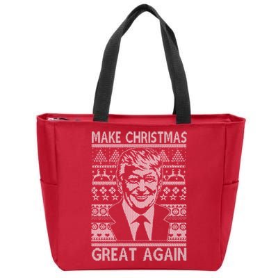 Make Christmas Great Again Funny Trump Ugly Zip Tote Bag