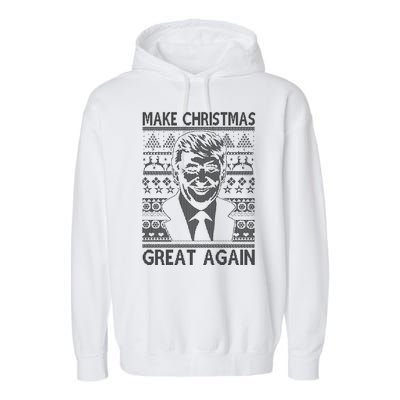 Make Christmas Great Again Funny Trump Ugly Garment-Dyed Fleece Hoodie