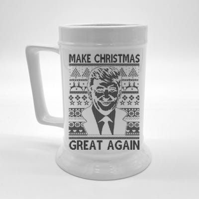 Make Christmas Great Again Funny Trump Ugly Beer Stein